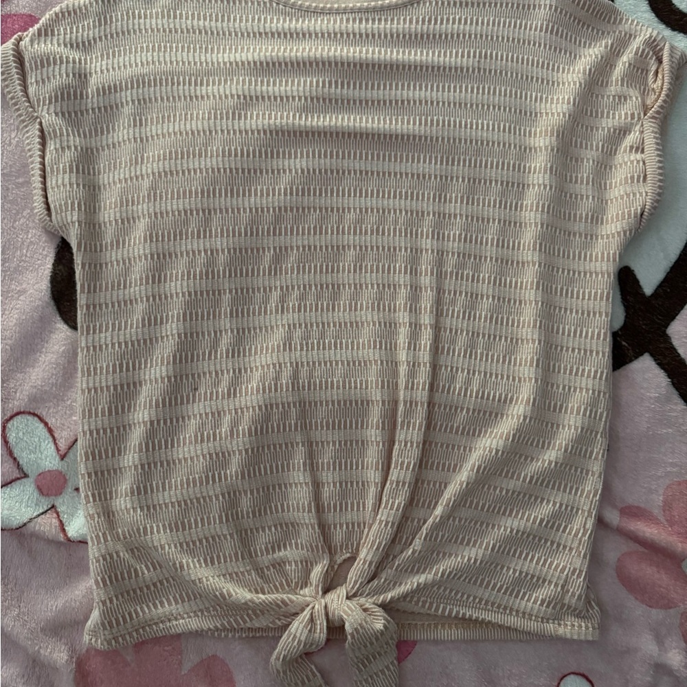 Women's Cream Tie-Back Top